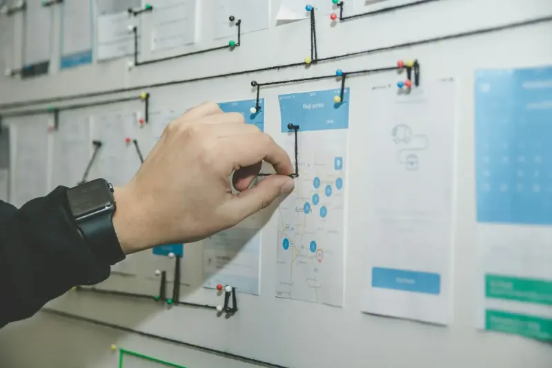 Planning on a whiteboard